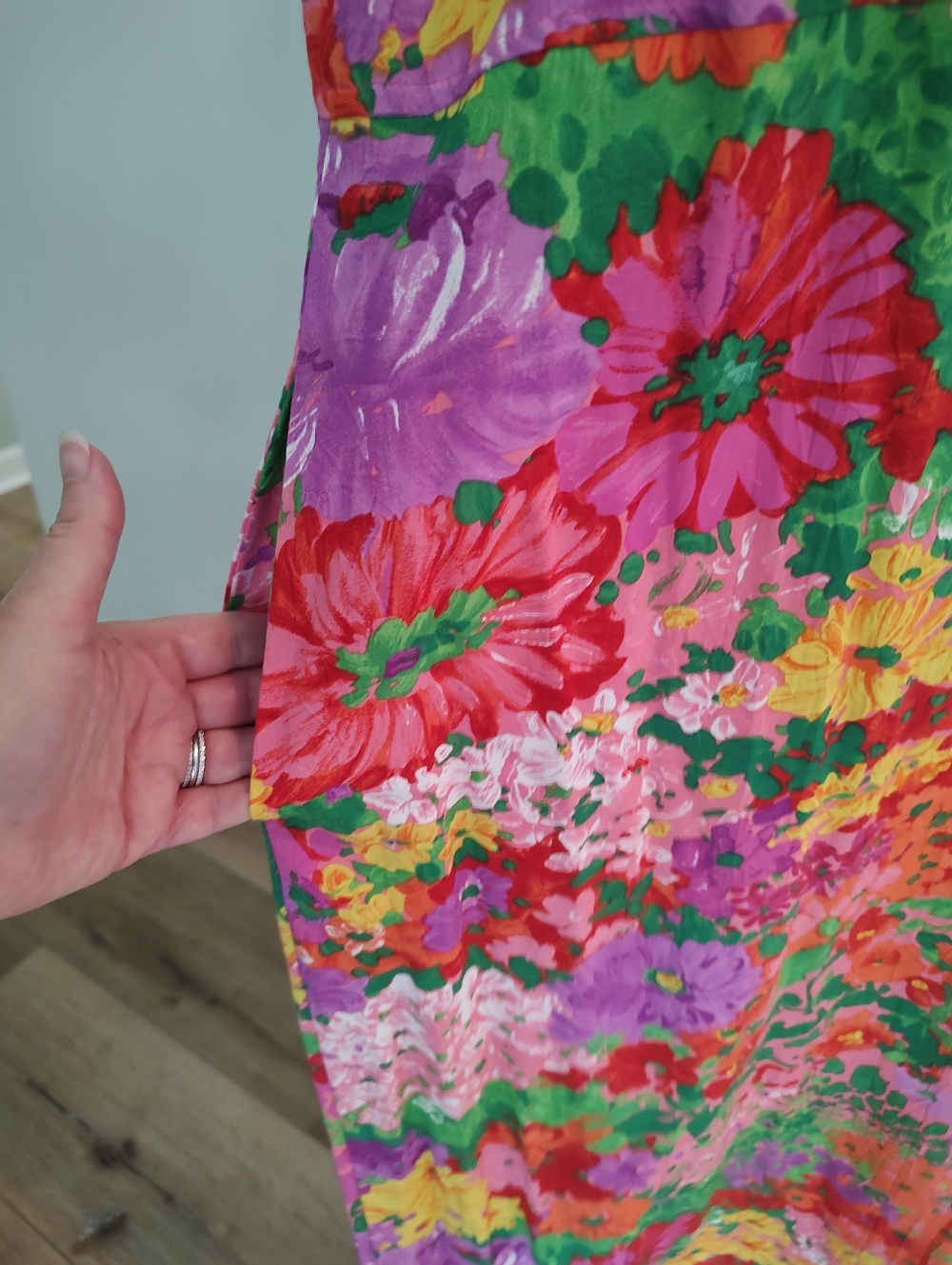 Jams World Vintage In Bloom Maxi Tank Dress Hawaiian Boho Classic L - Picture 3 of 10
